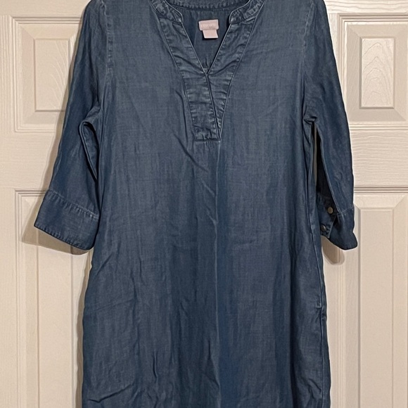 Denim Blue Tunic Dress - Picture 1 of 5